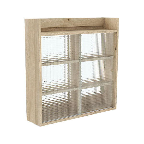 扉付き壁掛けシェルフ 清潔感収納｜Mirai ウォールキャビL アクリル戸