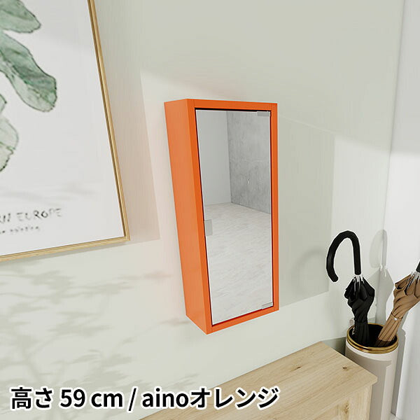 ミラー 扉付き 幅24.5cm 姿見｜WallBox7-DXﾐﾗｰ H six 薄型 aino