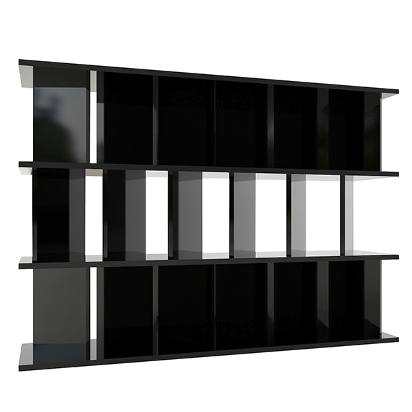 収納棚 インテリア収納ラック｜パーテーションラック 6×3/D35 black