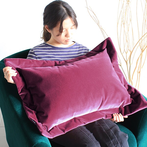 手作り ベロア クッション｜interior cushion 43×63 中綿付き モケット